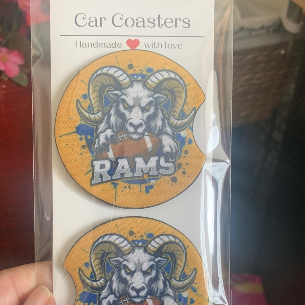Rams Car Coasters